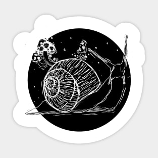 Snail mushroom night Sticker